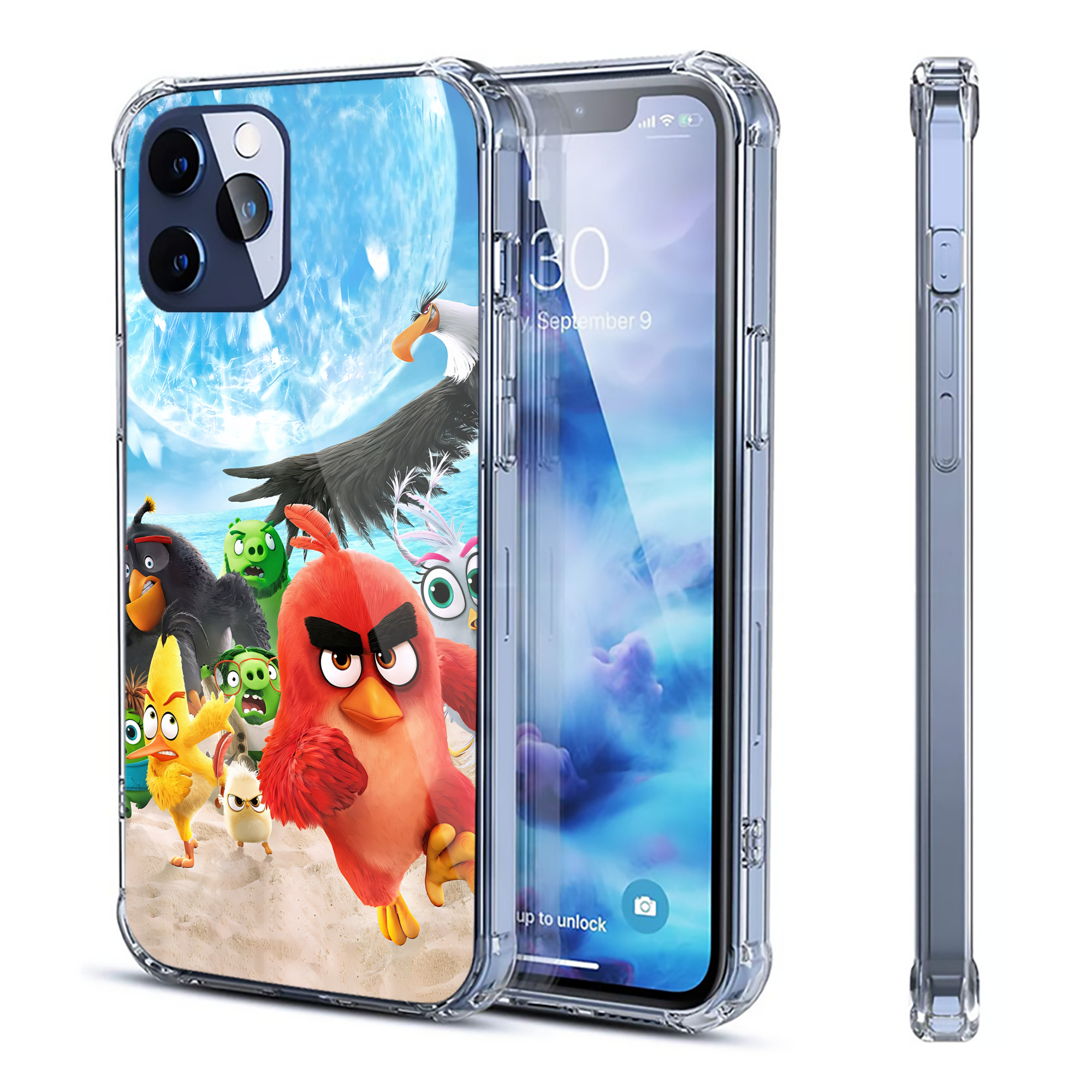 （画像用） Angry Birds アングリーバード 【iPhone 12シリーズ対応】透明スマホケース（クリアソフトケース）